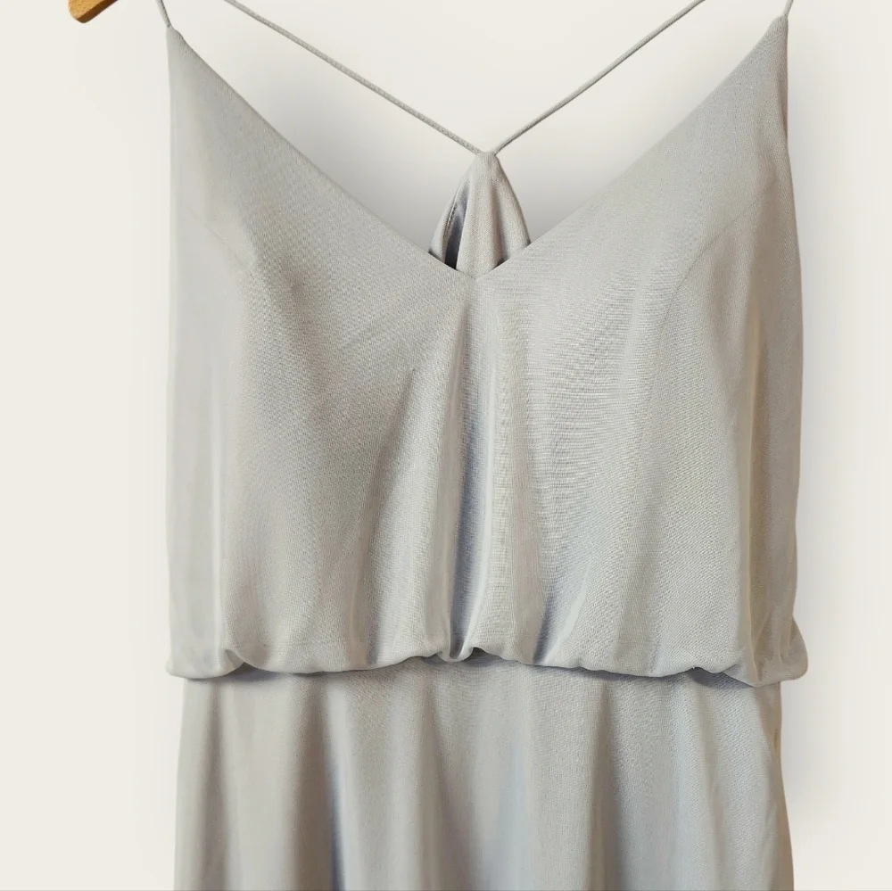 Alfred Sung Platinum Maxi Dress Sz 4 - Picture 4 of 8